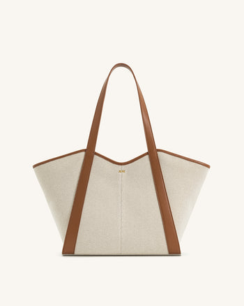 Sac cabas grande capacité Kiana – Toile marron