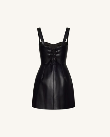 Robe corset en à imprimé floral Iris - Noir
