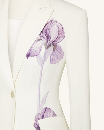 Blazer sablier brodé Iris - Blanc