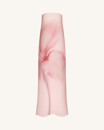Robe maxi bustier à imprimé floral aquarelle - Rose