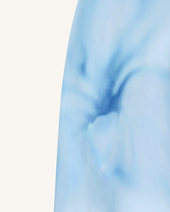 Robe maxi bustier à imprimé floral aquarelle - Bleu