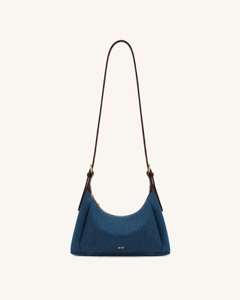 Velora sac porté épaule en jean  - Jean bleu