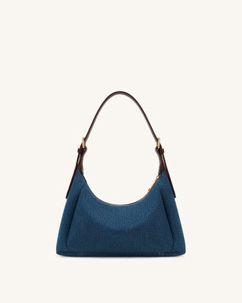 Velora sac porté épaule en jean  - Jean bleu
