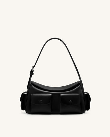 Corinne Sac porté épaule multi-poches - Noir