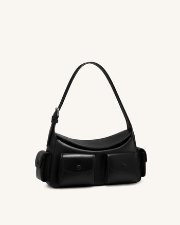 Corinne Sac porté épaule multi-poches - Noir