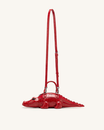 Jayden Sac à main fantaisie crocodile - Rouge