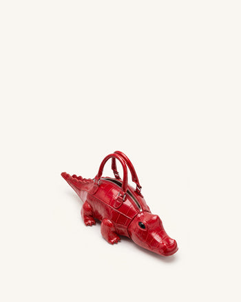 Jayden Sac à main fantaisie crocodile - Rouge