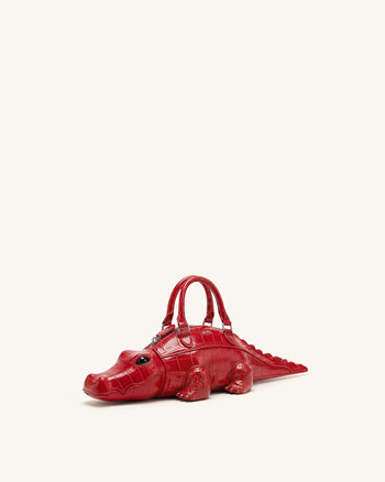 Jayden Sac à main fantaisie crocodile - Rouge