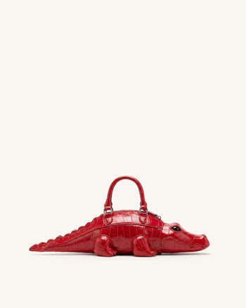 Jayden Sac à main fantaisie crocodile - Rouge