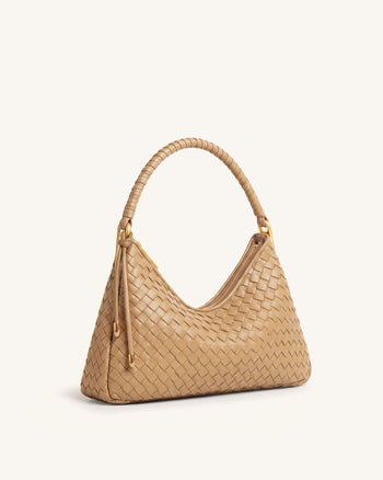 Lorena Sac à bandoulière tissé - Camel