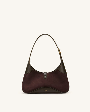Juliette Sac porté épaule horizontal avec breloque clé - Marron foncé