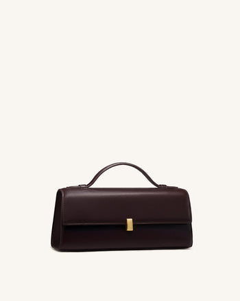 Delphine Sac à main à rabat - Marron foncé