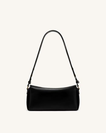 Lucia Sac porté épaule à rabat asymétrique - Noir