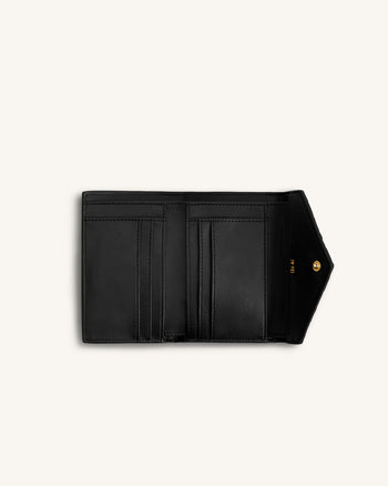 Celeste Portefeuille enveloppe texturé tissé - Noir