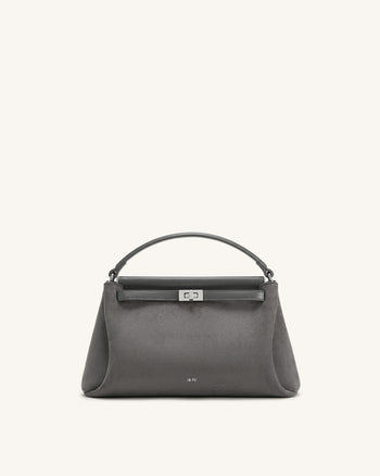 Carmen Sac à main en suédine - Gris foncé