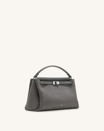 Carmen Sac à main en suédine - Gris foncé