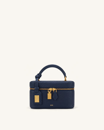 Cleo Sac boîte à poignée supérieure - Bleu marine