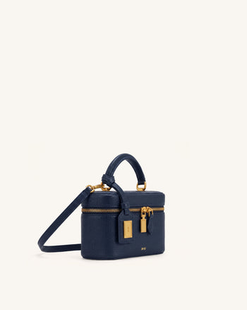 Cleo Sac boîte à poignée supérieure - Bleu marine