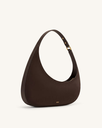 Harlee Sac à bandoulière en faux daim - Marron foncé