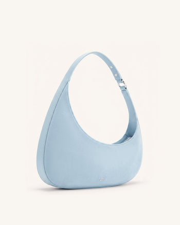 Harlee Sac porté épaule en faux daim - Bleu brumeux