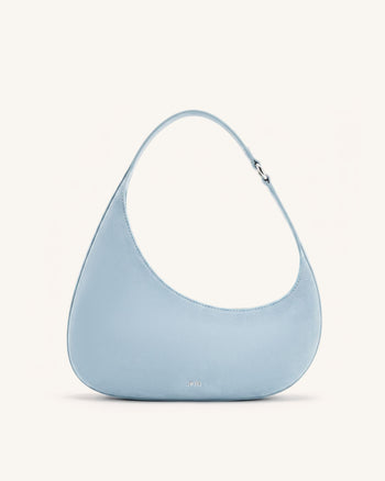 Harlee Sac porté épaule en faux daim - Bleu brumeux