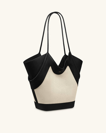 Sac fourre-tout à panneaux Maribel - Toile noire