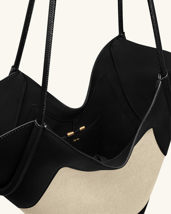 Sac fourre-tout à panneaux Maribel - Toile noire