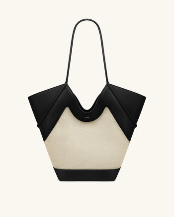 Sac fourre-tout à panneaux Maribel - Toile noire