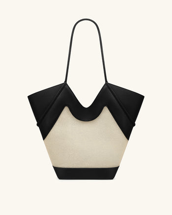 Sac fourre-tout à panneaux Maribel - Toile noire