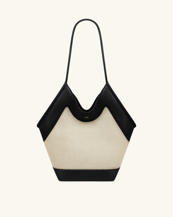 Sac fourre-tout à panneaux Maribel - Toile noire