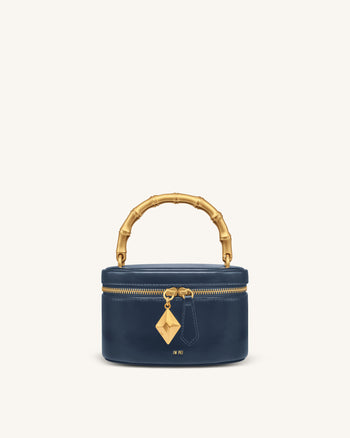 Natalie Sac porté main à pendentif géométrique en métal - Bleu marine