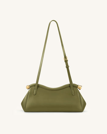 Naomi Sac à Bandoulière Incurvé - Vert Olive