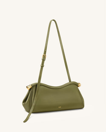 Naomi Sac à Bandoulière Incurvé - Vert Olive