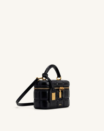 Cleo Sac boîte à poignée supérieure - Noir