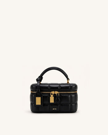 Cleo Sac boîte à poignée supérieure - Noir