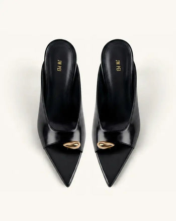 Noemi Mules à talons à bout pointu - Noir