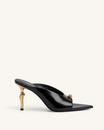 Noemi Mules à talons à bout pointu - Noir