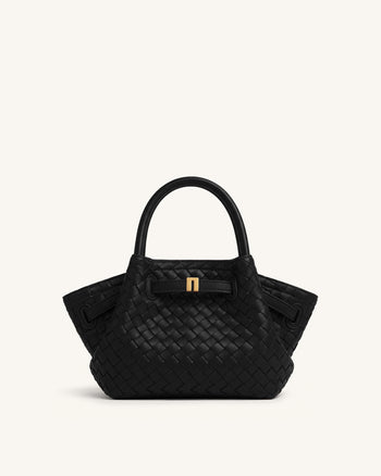 Hana Mini sac cabas tressé - Noir
