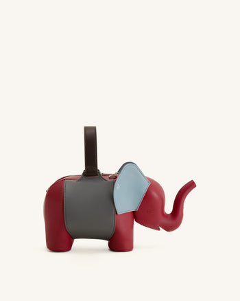 Claire Sac à main en forme d'éléphant - Rouge/Gris foncé