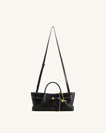Maeve Sac Cabas Breloque Teckel en Métal - Noir