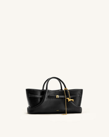 Maeve Sac Cabas Breloque Teckel en Métal - Noir