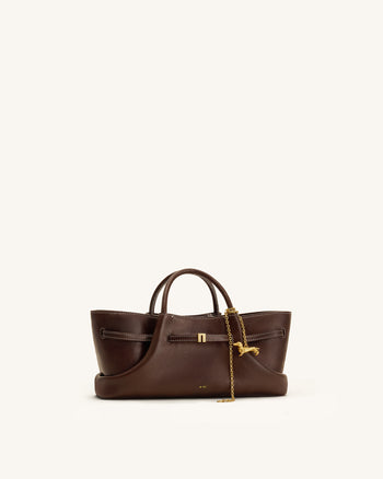 Maeve Sac fourre-tout avec charm en métal Teckel - Marron foncé