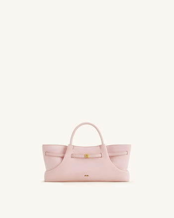 Maeve Sac cabas en faux daim avec breloque en métal représentant un teckel - Rose