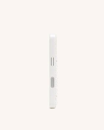 Pearl Coque de téléphone ornée - Blanc