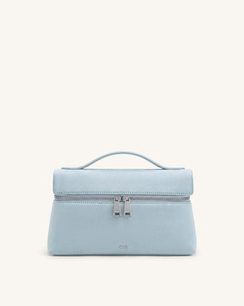 Thea Sac à poignée supérieure en faux daim - Bleu clair