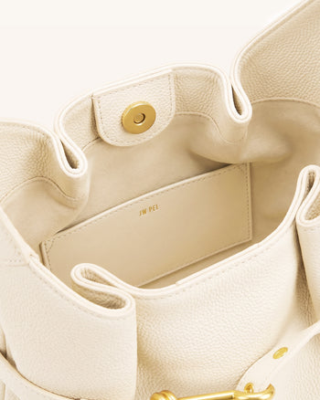 Alina Sac hobo grainé - Blanc