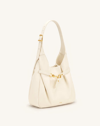 Alina Sac hobo grainé - Blanc