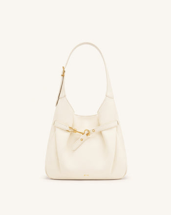 Alina Sac hobo grainé - Blanc