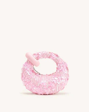 Abacus Sac à main miniature à sequins - Rose