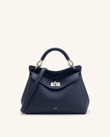 Lucia Sac à main classique à poignée supérieure - Bleu marine